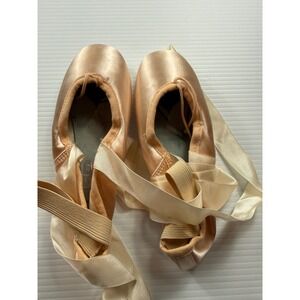 Freed of‎ London Studios K Pointe Shoes Pink Satin Made in England 4D S Insole
